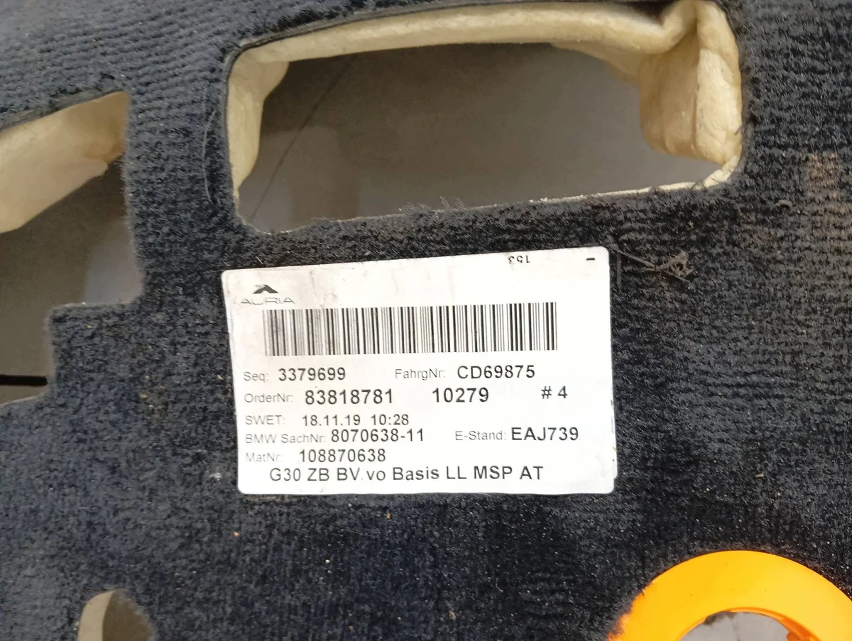 Bodenbelag Teppich BMW 5 G30/G31 (2017-2024) image 5