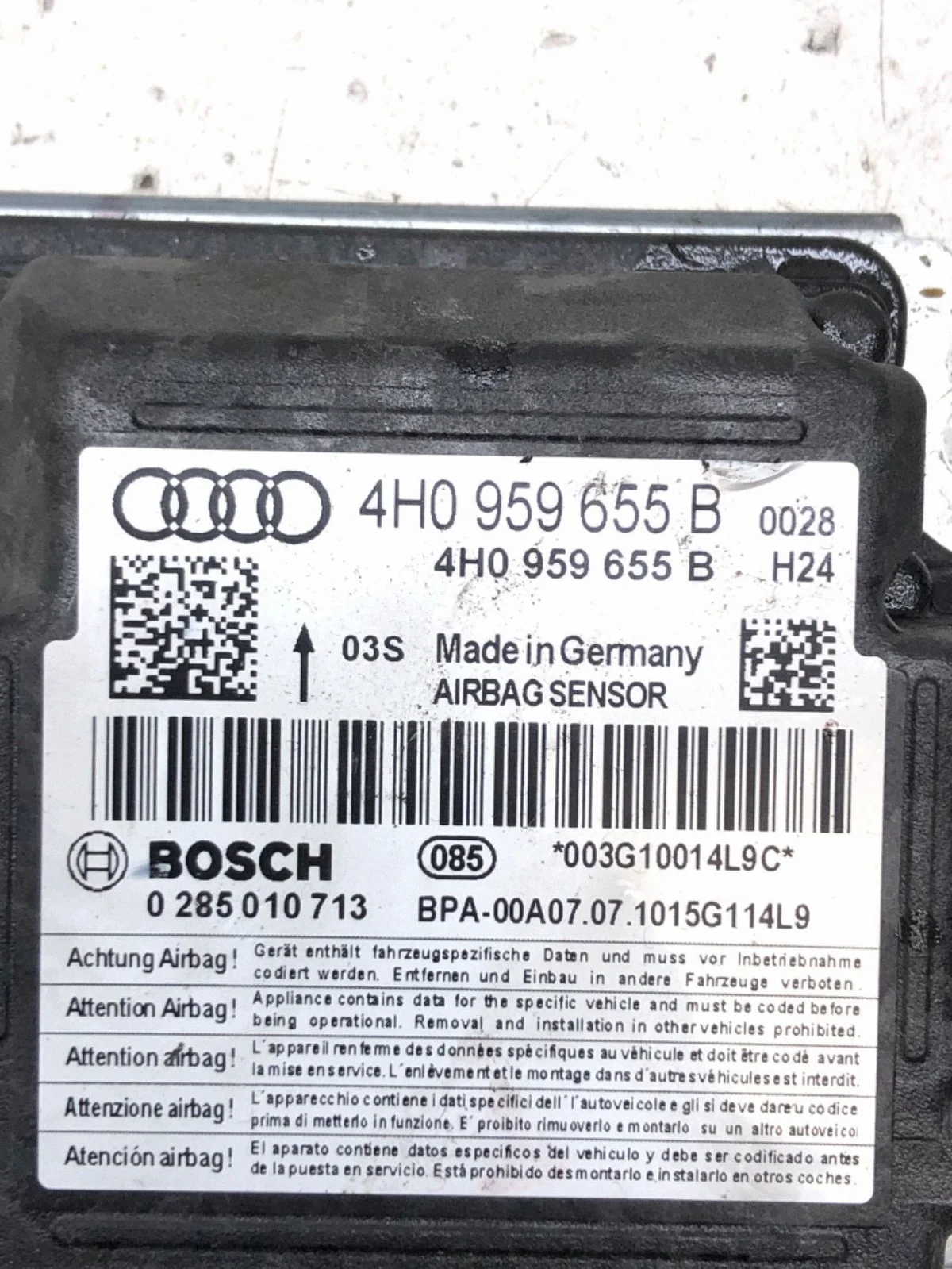 Centralina Airbag Audi A8 S8 D4 4H 2013 image 3
