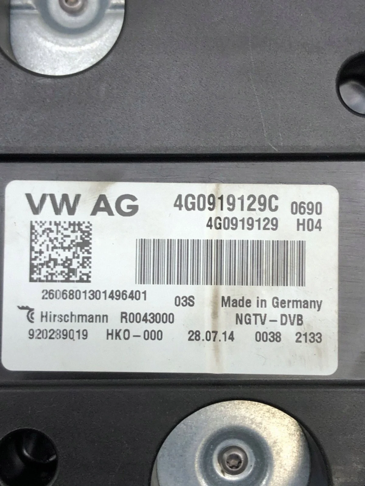 Audi A8 S8 D4 Navigation Reader 4G0919129C image 4