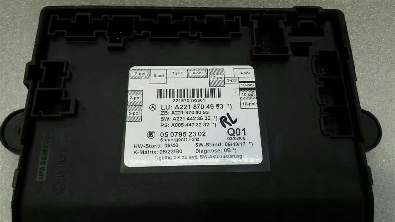 Module Deurcontrole Mercedes S W221 RLH A2218704993 image 3