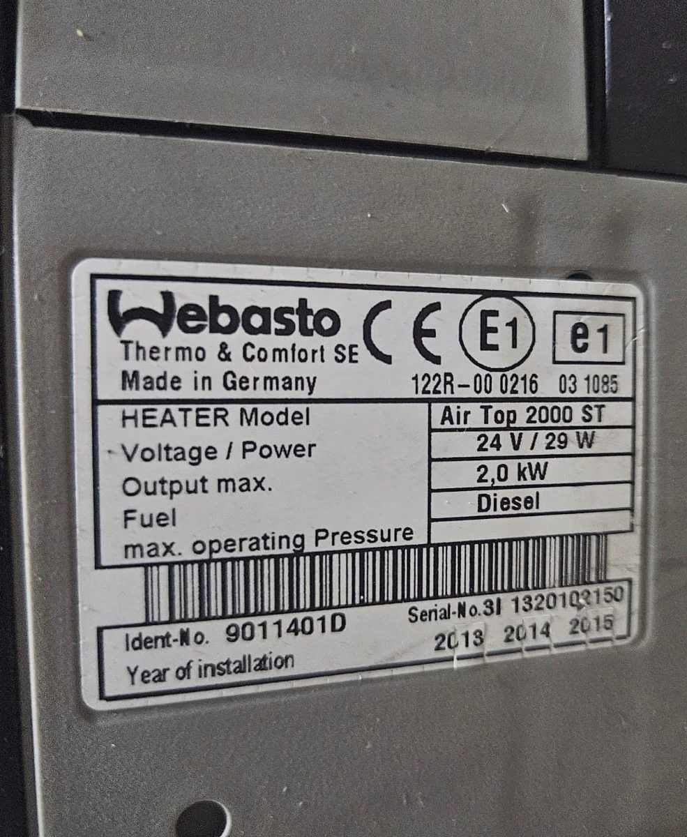 Webasto Air Top 2000 ST 12V Diesel