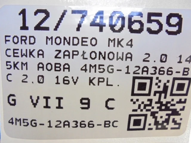 Bobina de encendido Ford Mondeo MK4 4M5G-12A366-BC image 9