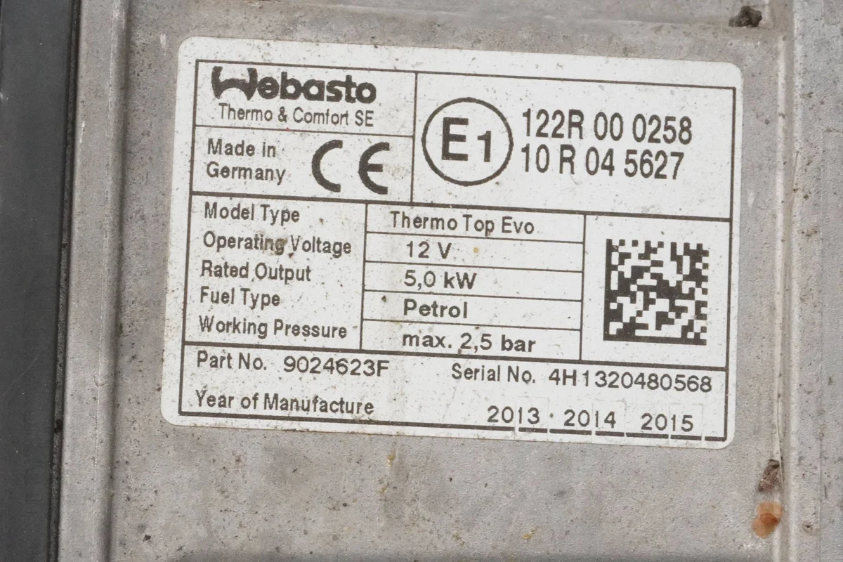 Chauffage d'appoint Webasto 5Q0815005M image 8