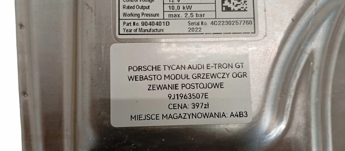 Módulo Calefactor Porsche Taycan Audi E-Tron GT image 4
