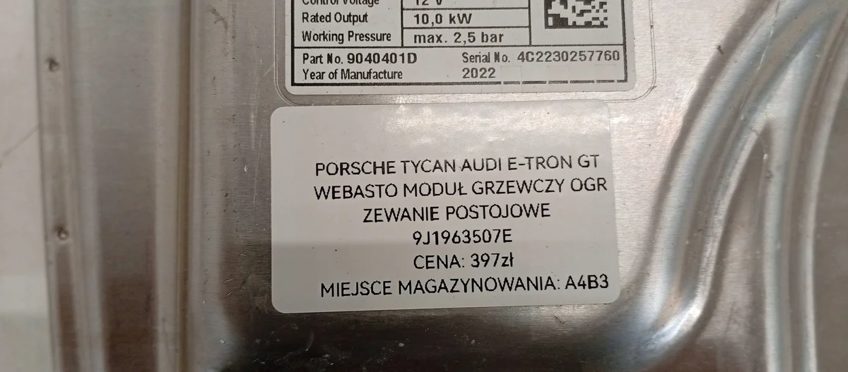 Módulo Calefactor Porsche Taycan Audi E-Tron GT image 5
