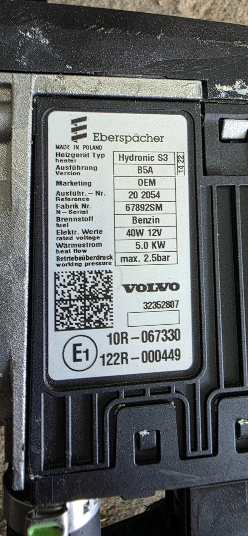 Volvo XC40 Standheizung 32352807 image 3