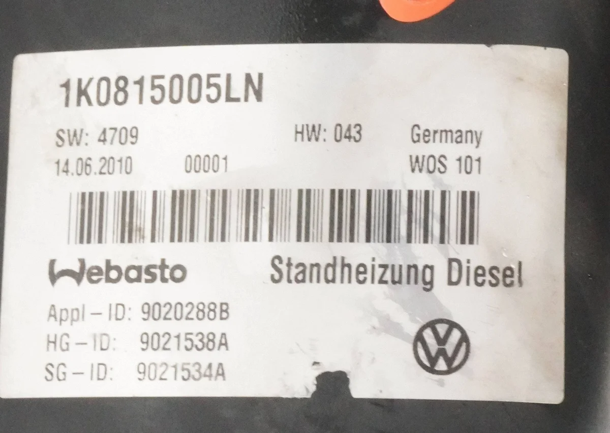 Chauffage d'appoint Webasto VW Golf Plus image 7