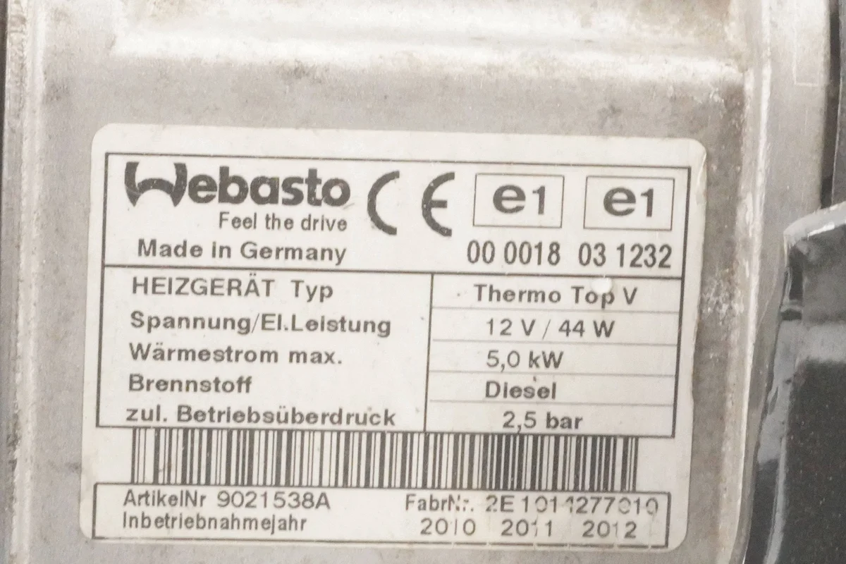 Chauffage d'appoint Webasto VW Golf Plus image 8