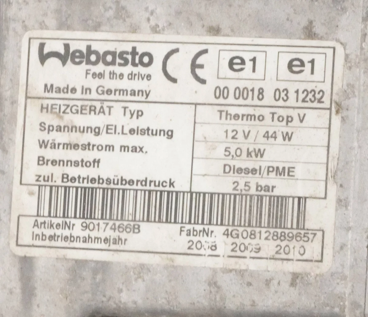 Webasto Riscaldamento Peugeot Citroen 9684520680 image 9