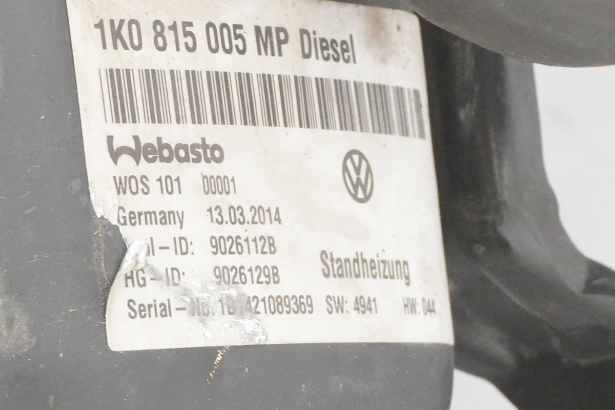 Chauffage d'appoint Webasto VW Tiguan 1K0815005MP image 9