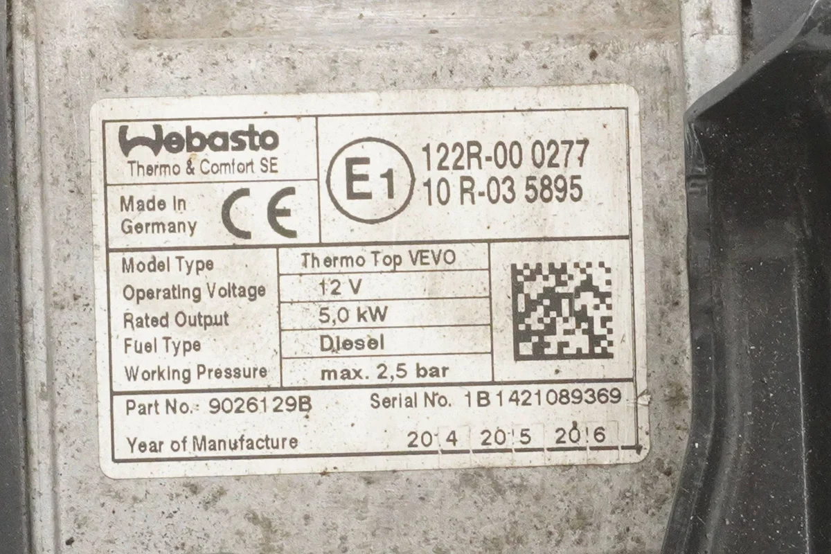 Chauffage d'appoint Webasto VW Tiguan 1K0815005MP image 10