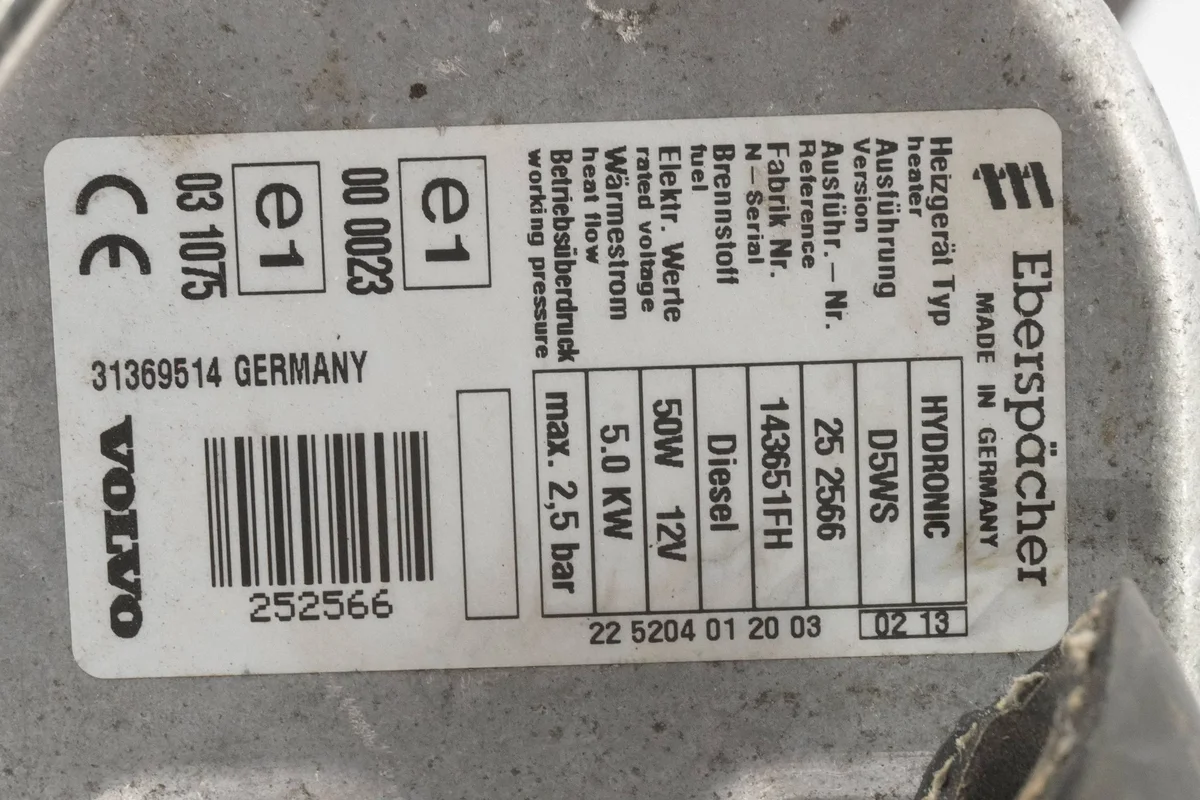Webasto Chauffage pour Volvo XC60 XC70 II 31369512 image 10