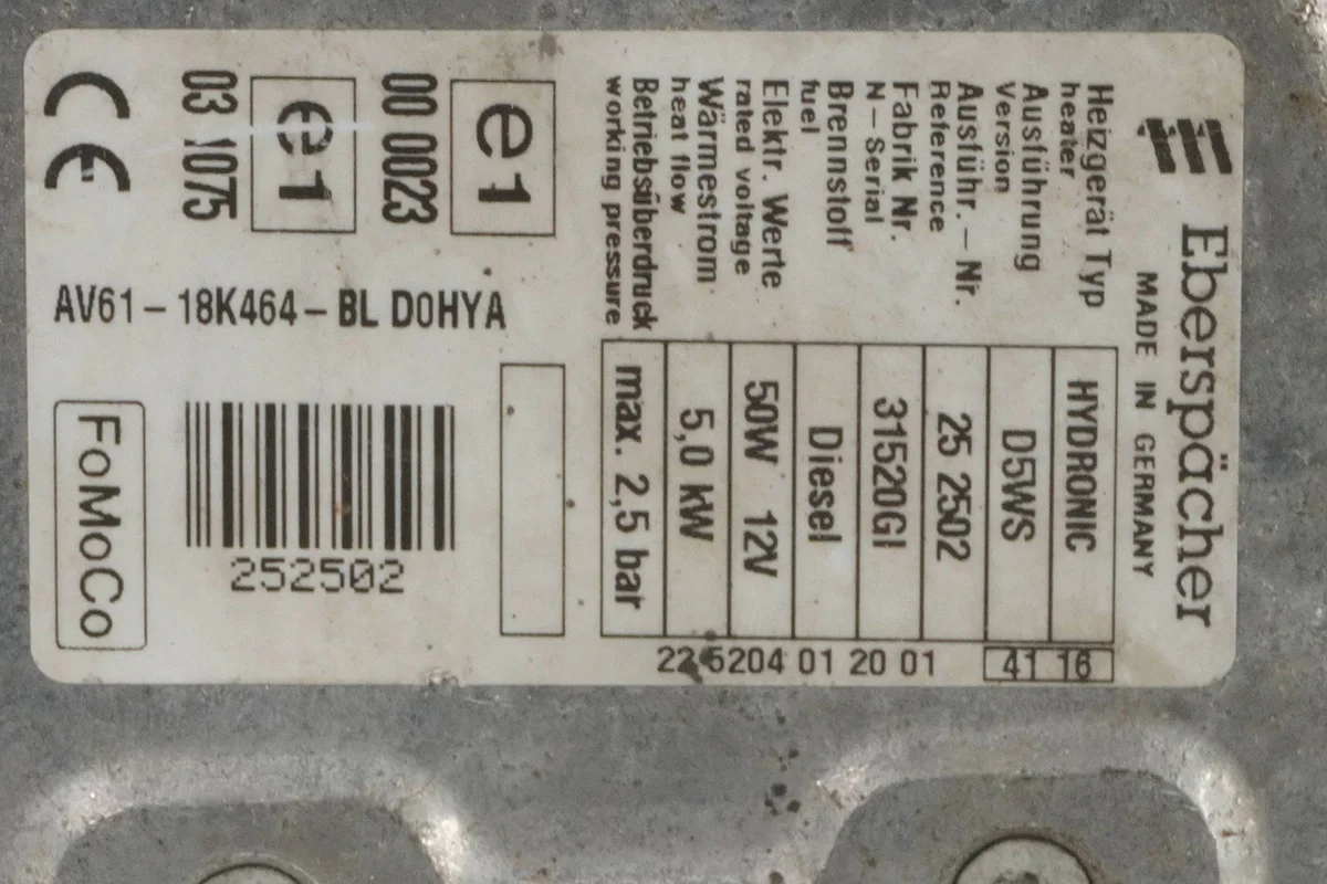 Webasto standkachel Ford Kuga II AV61-18K463-BN image 10