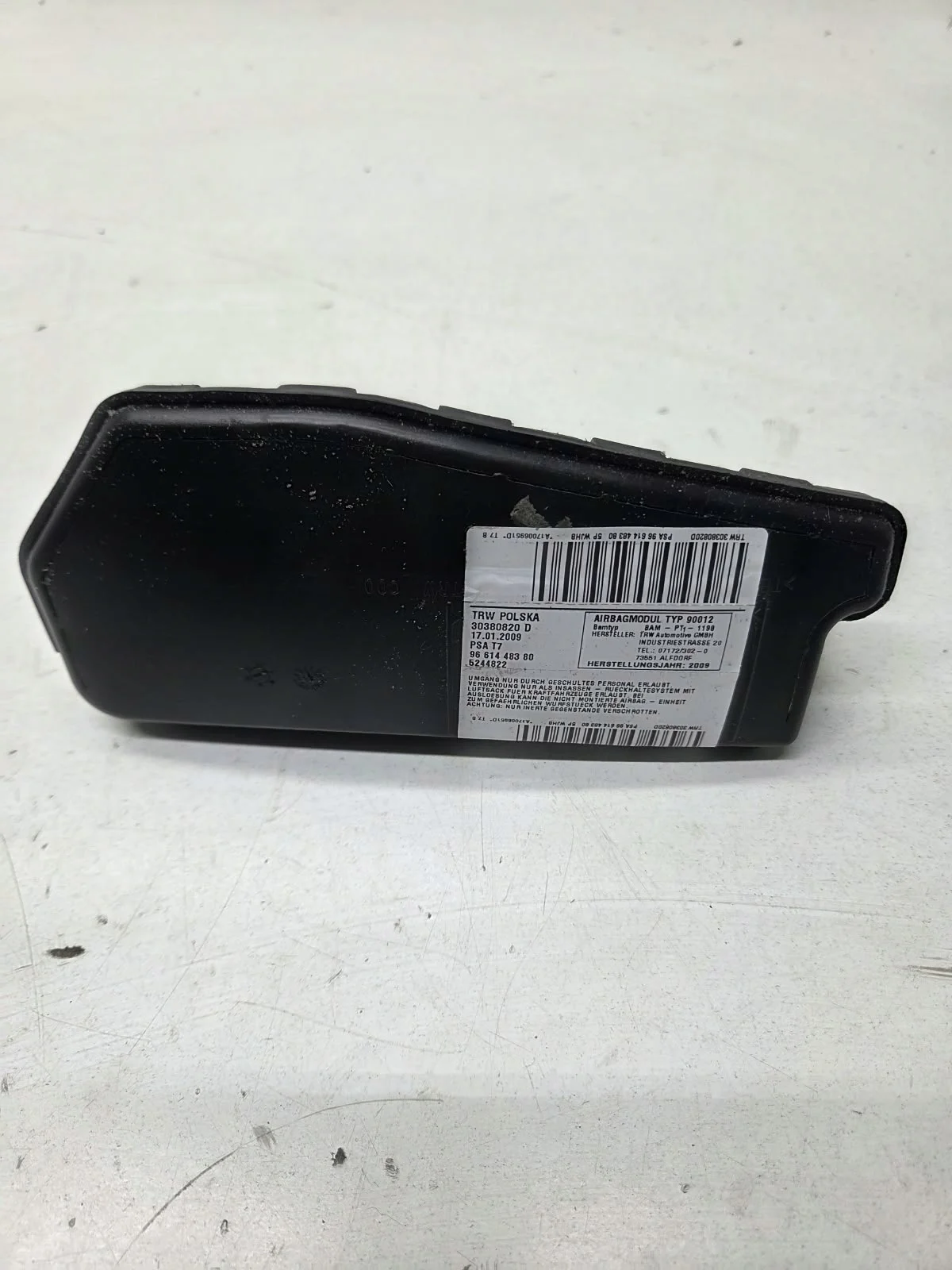 Airbag-tyyny Peugeot 308 I T7 9661448380