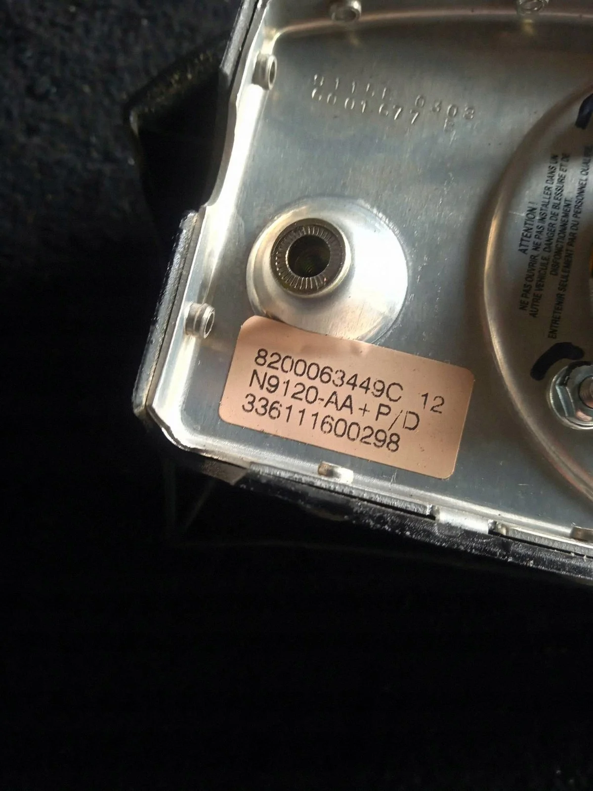 Airbag conducteur Renault Master II 8200063449C image 3