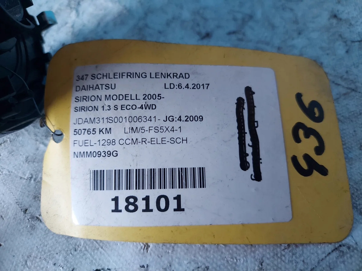 Faisceau airbag Daihatsu Sirion 83J0693 image 5