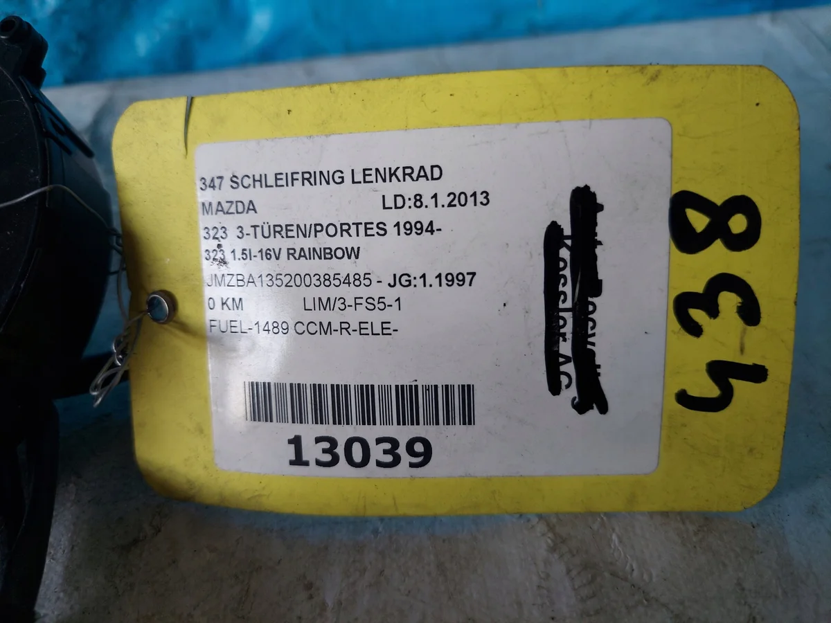 Airbag spiraal Mazda 323F BJ Z105950108 image 3