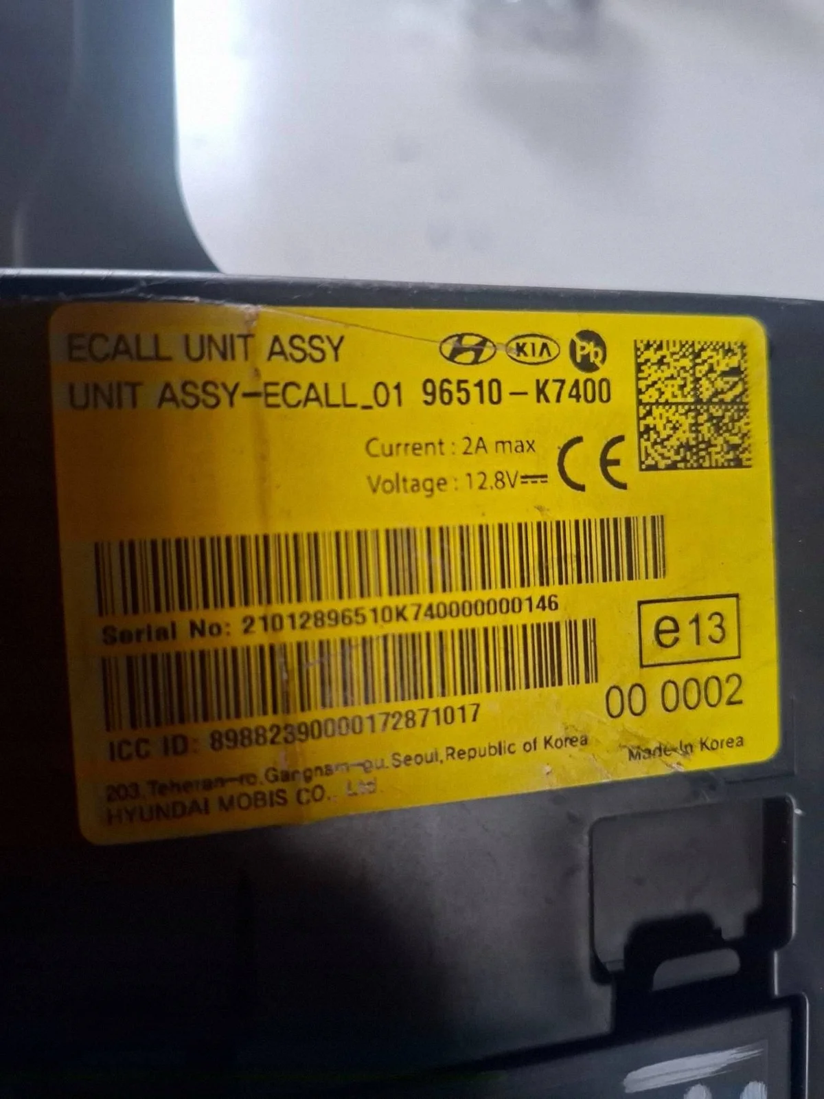 Hyundai I10 III Modul 96510K7400 Gebraucht image 3