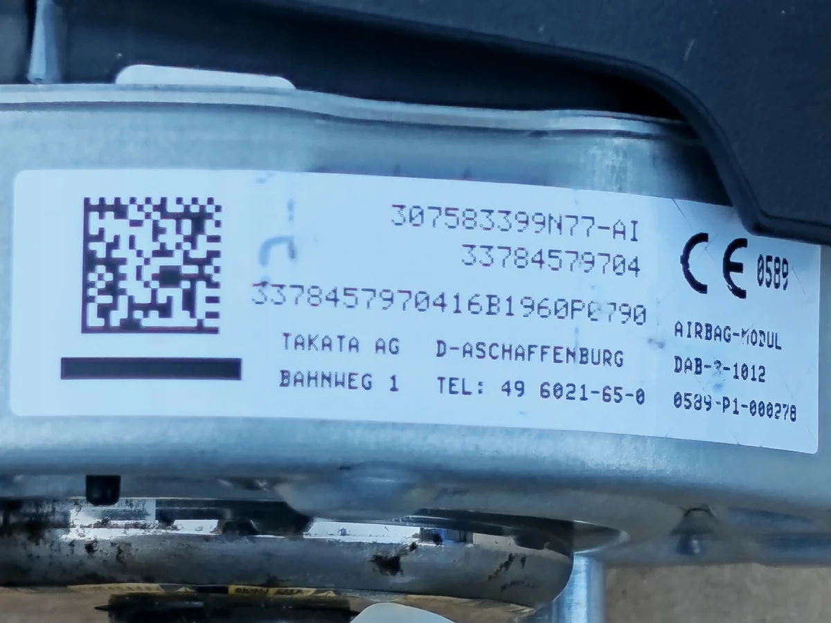BMW F10 F20 F30 F80 Airbag Fahrer image 10