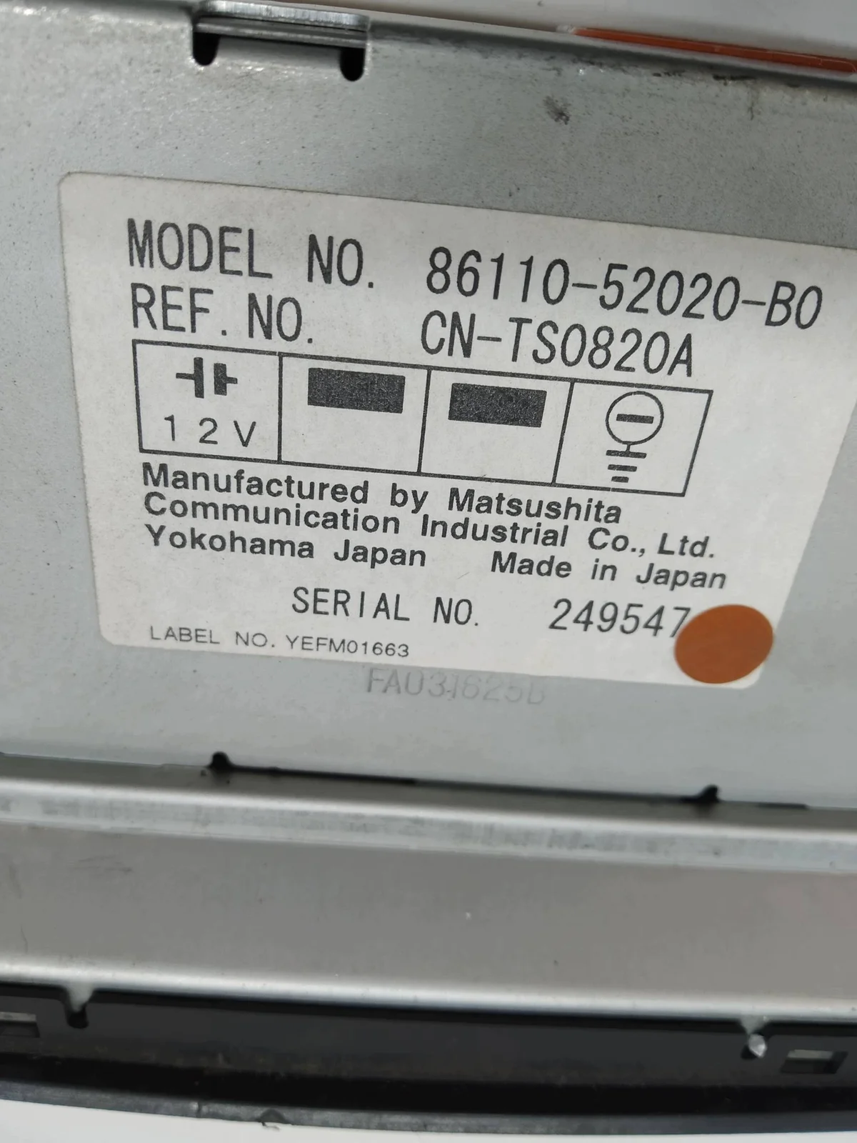 Näyttö Toyota Yaris I 86110-52020-B0 image 4