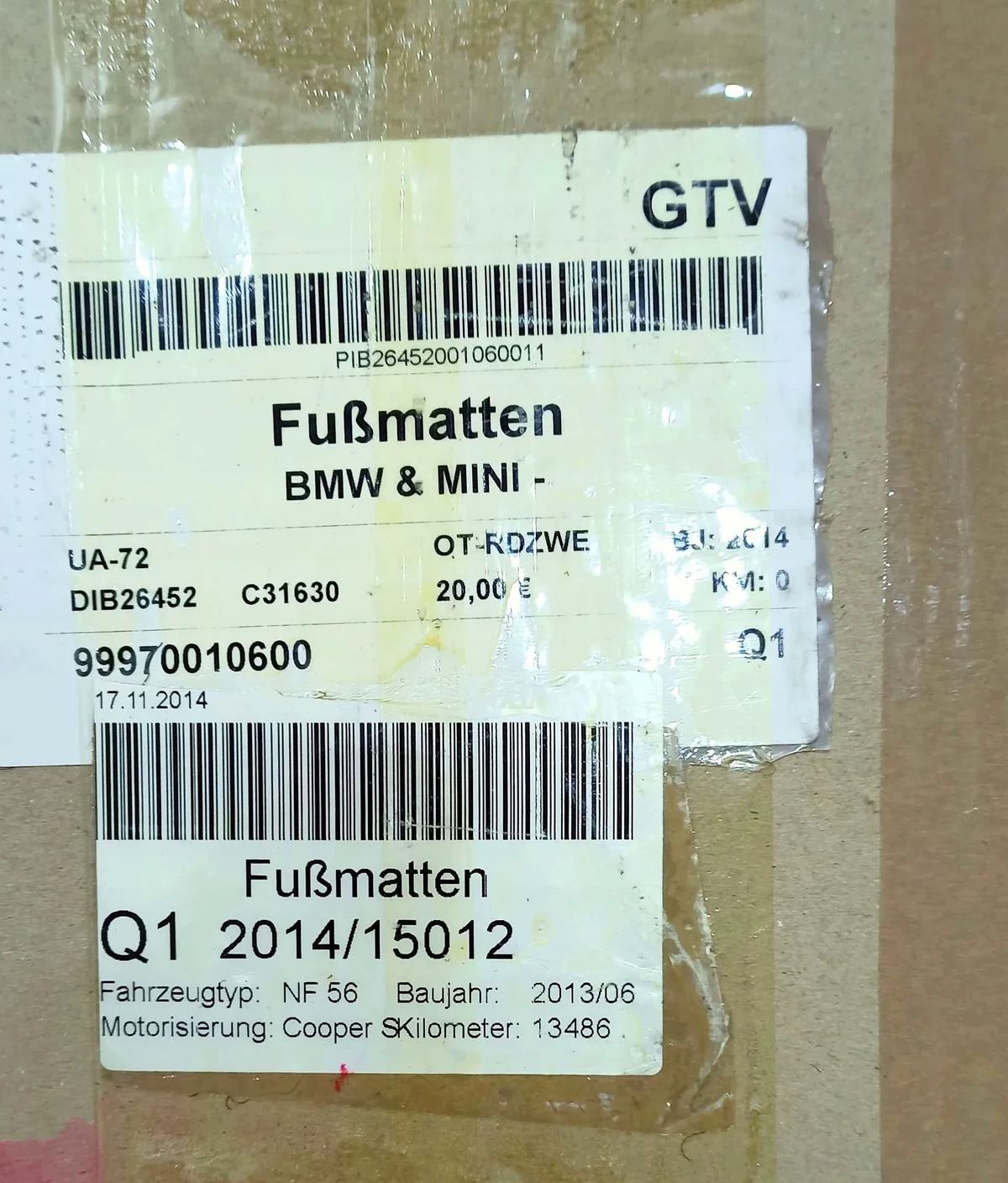 Tapetes BMW MINI F56 Usados OEM 7409781 image 7