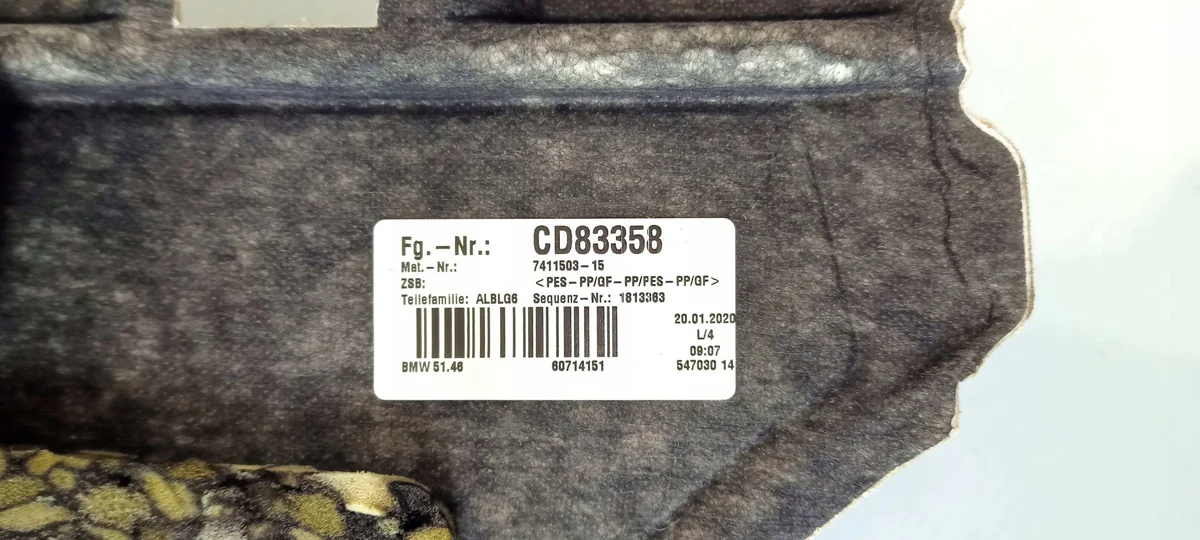 BMW 7er Ablagefach Kofferraum OEM CD83358 image 5