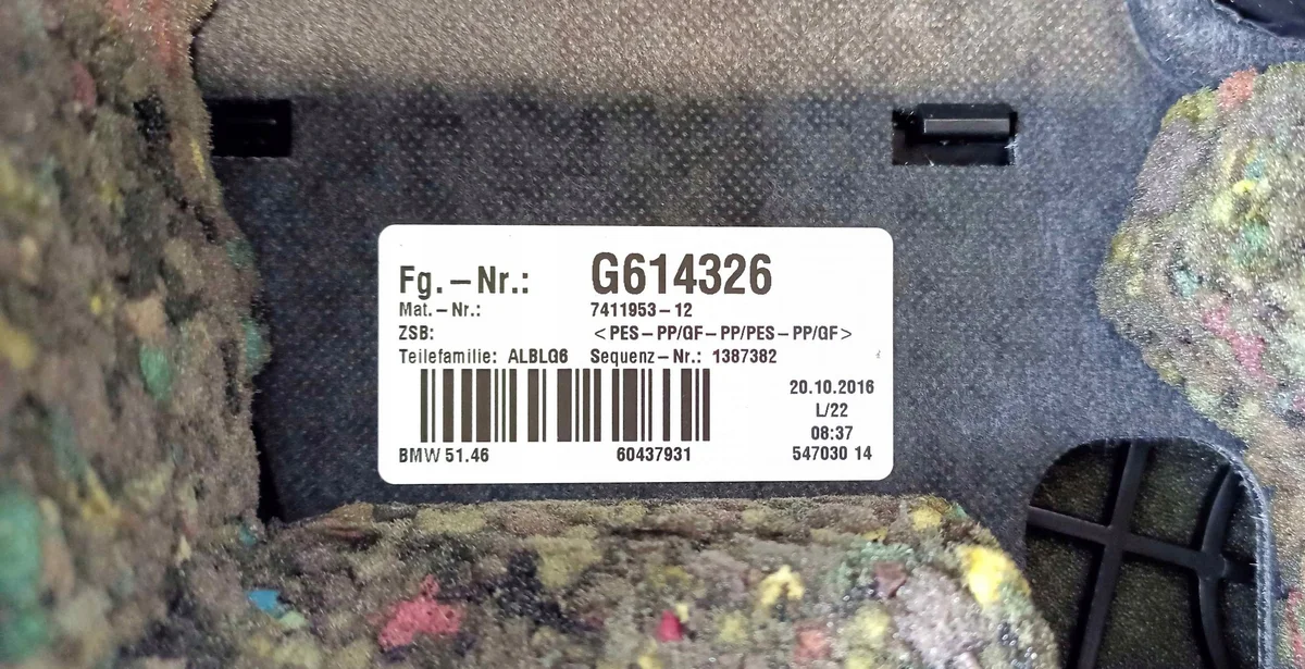 BMW Serie 7 Ablagefach Kofferraum OEM G614326 image 5