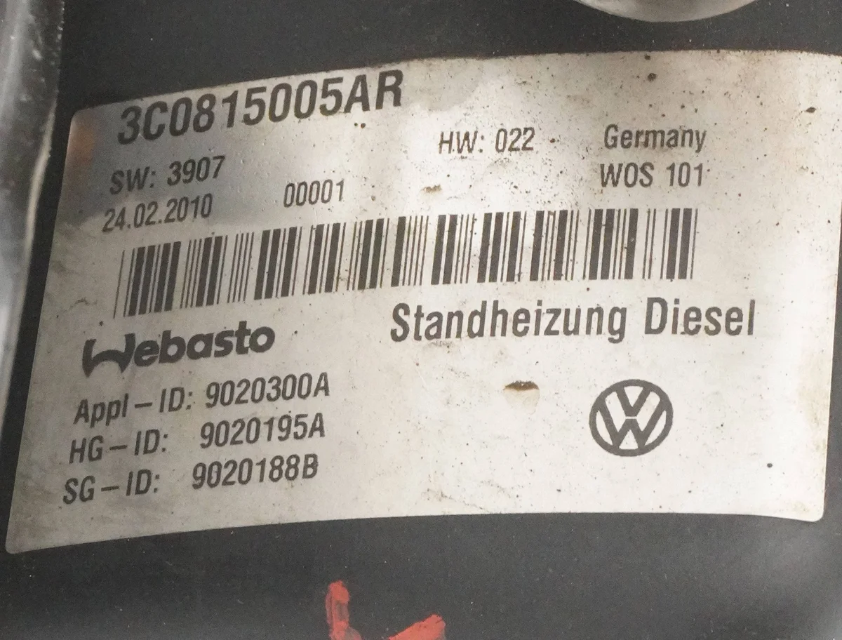 Webasto VW Caddy Aquecedor Estacionário 3C0815005AR image 7