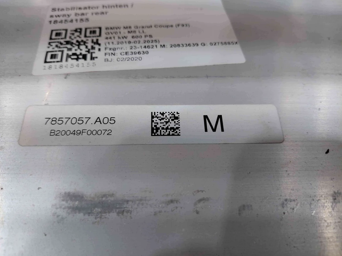 BMW M8 F93 Stabilisator Hinterachse 7857057 image 3