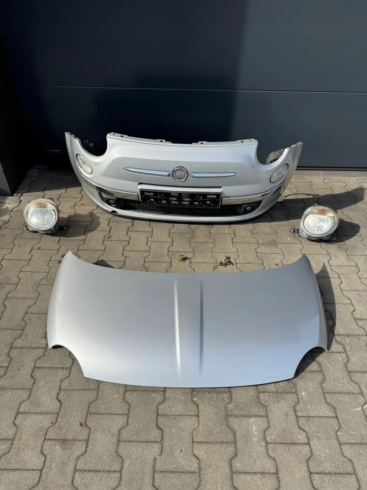 Fiat 500 1.3D 07- etuosa, valkoinen
