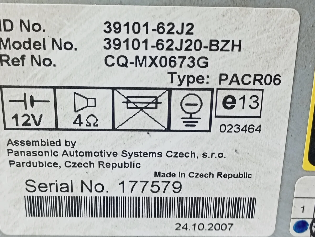 Radio CD Suzuki Swift III 3910162J2 gebraucht image 5