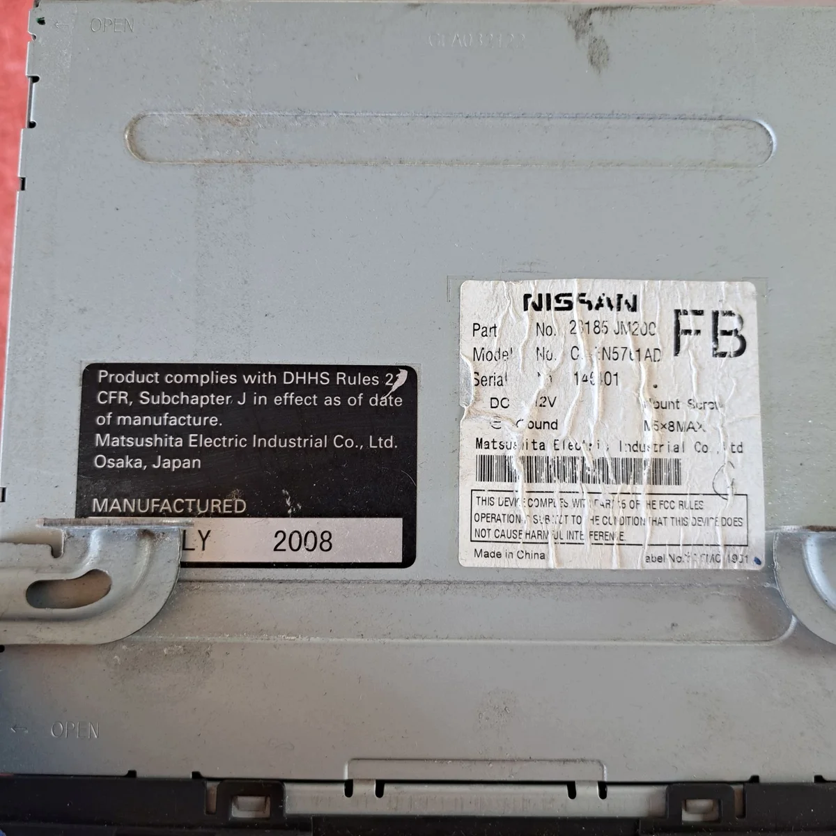 Radio CD Nissan Rogue 2009 26185JM200 image 4