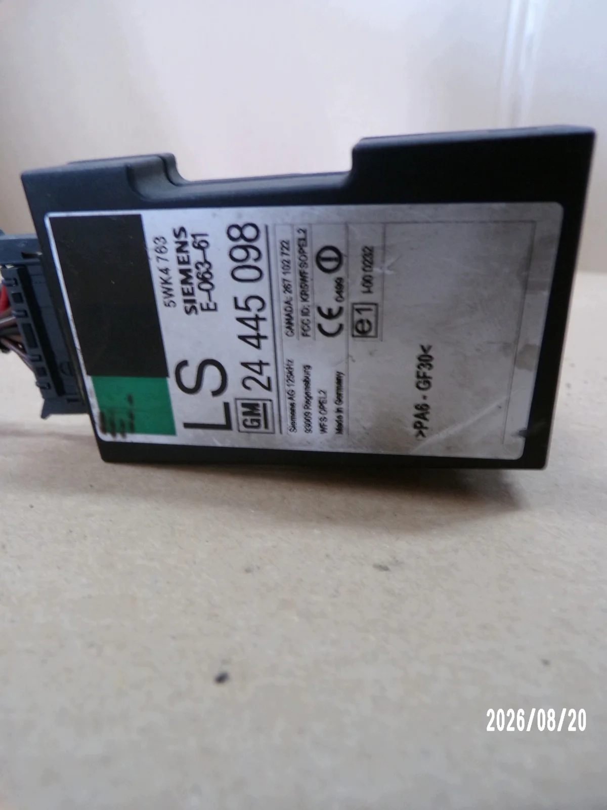 Opel Combo C Modul Wegfahrsperre 24445098 image 6