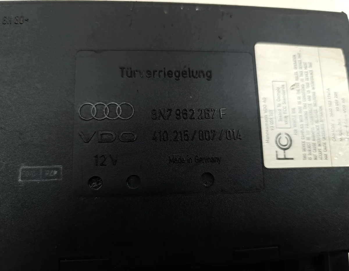 Komfortmodul Audi TT 8N7962267F image 3