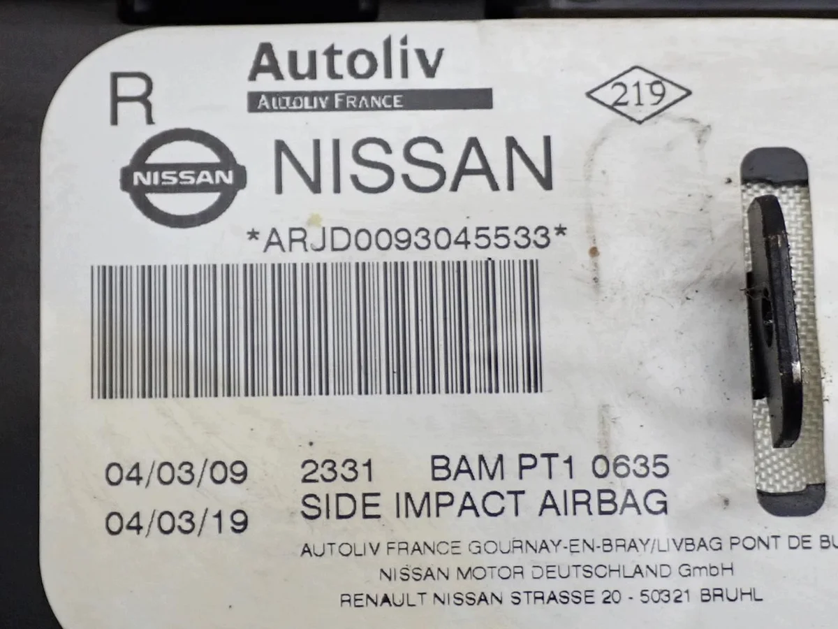 Seitenairbag Rechts Nissan Qashqai J10 D6009384 image 4