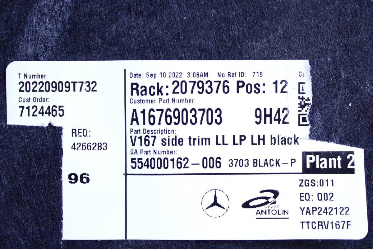 Mercedes GLE W167 Panneau Coffre Gauche image 10