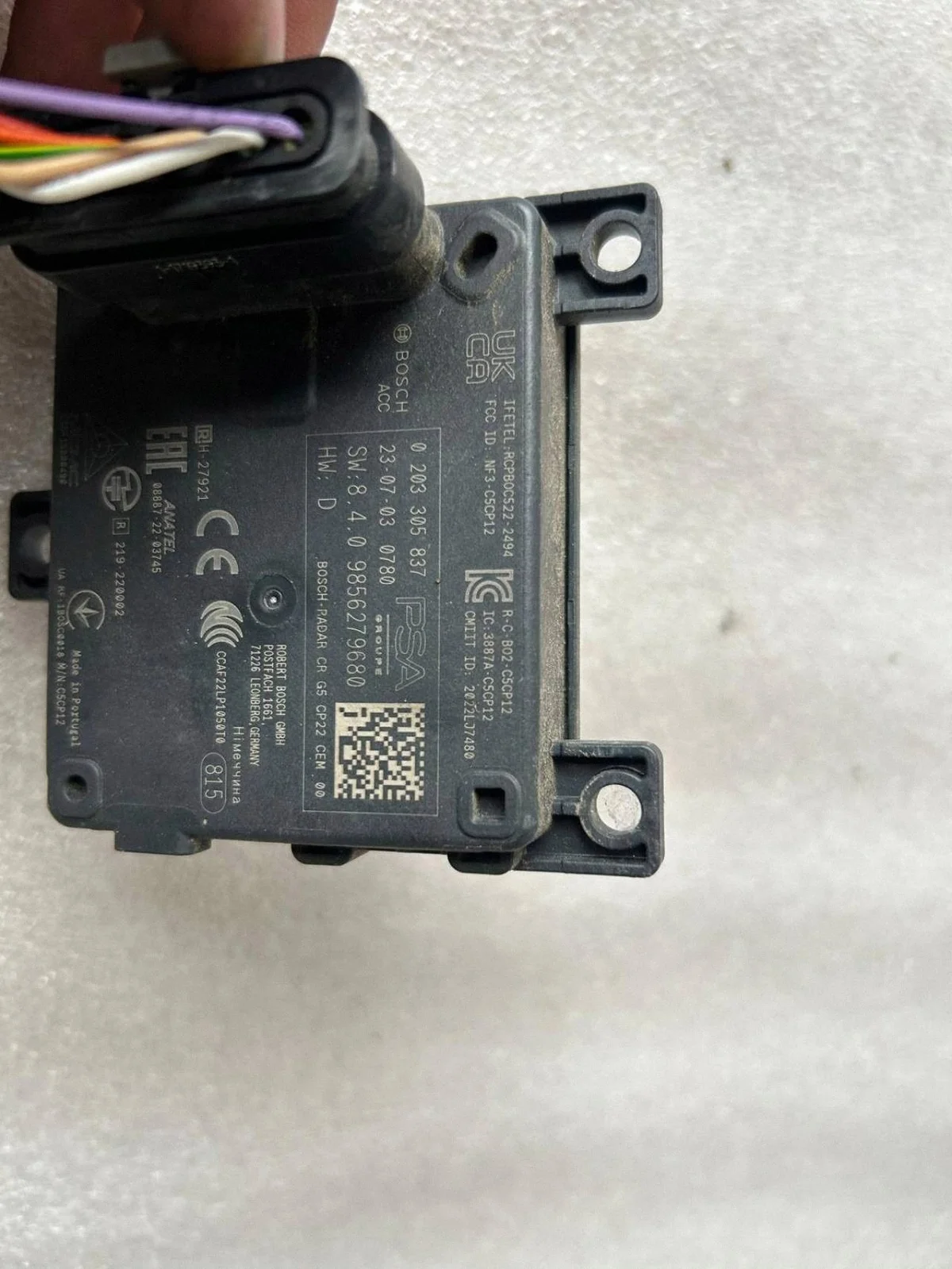 Radar Tempomat Peugeot 308 9856279680 image 3