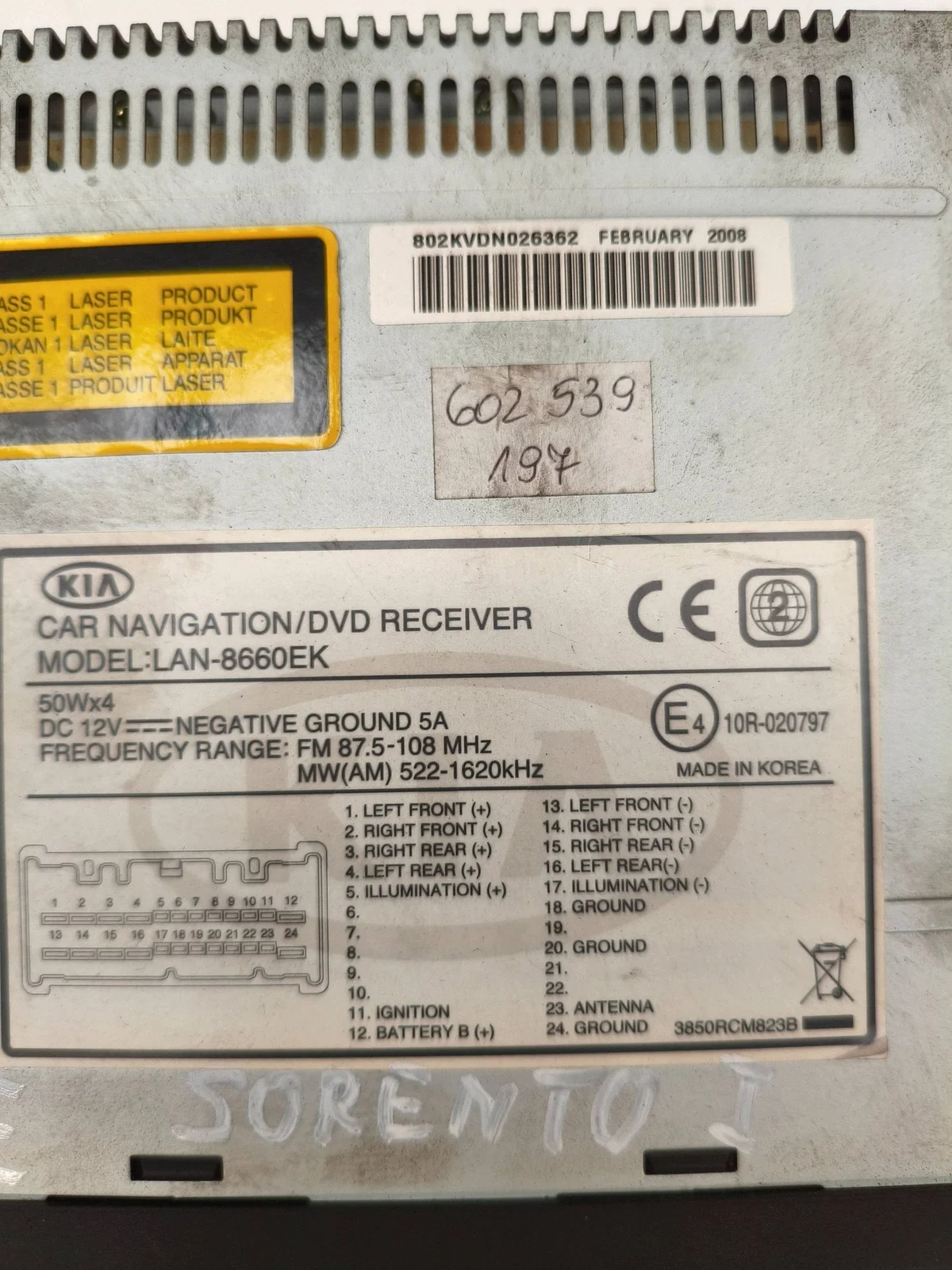 Multimedia-Radio KIA SORENTO LAN8660EK image 8
