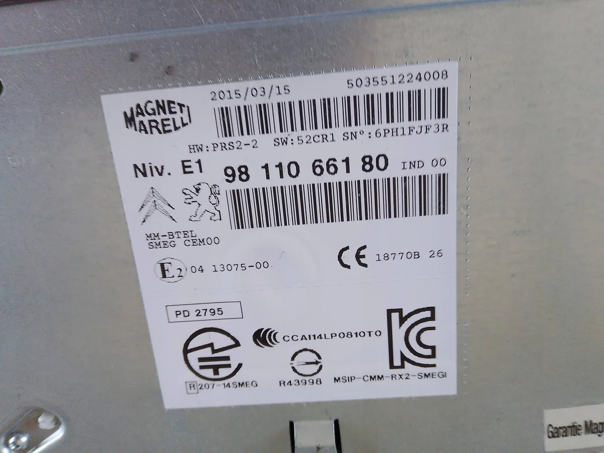 Radio Navegación Peugeot 208 2016 9811066180 image 3
