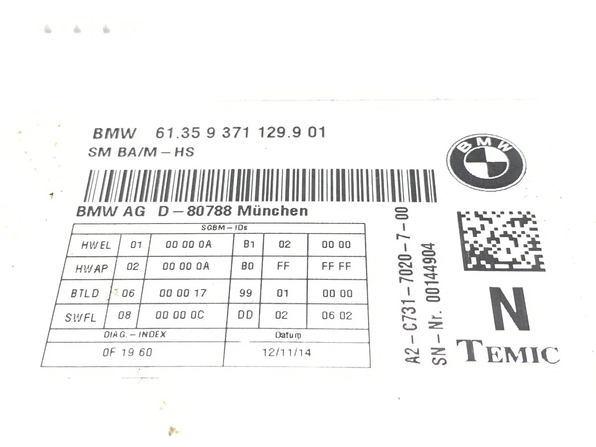 Module siège BMW F30 9371129 image 4