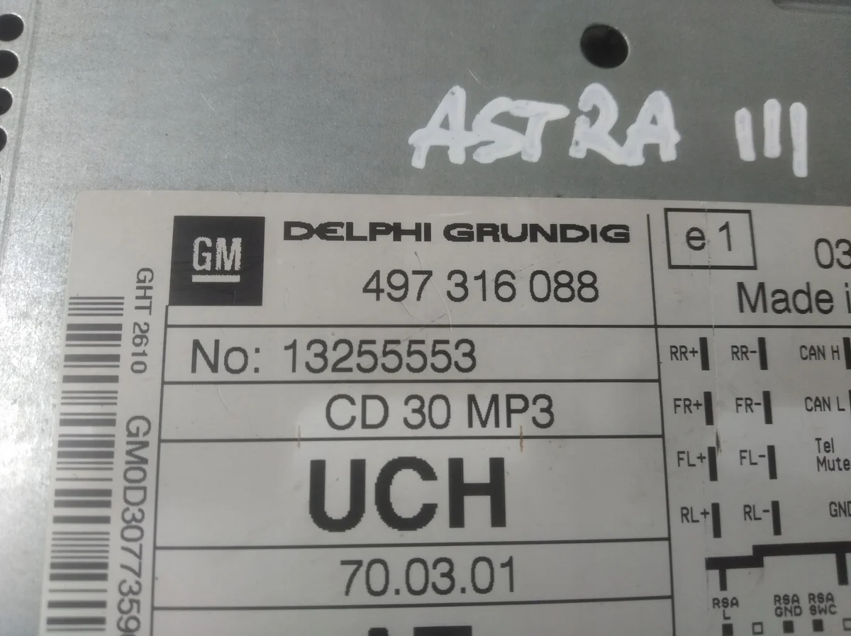 Radio Opel Astra III H Zafira B 13255553 image 4