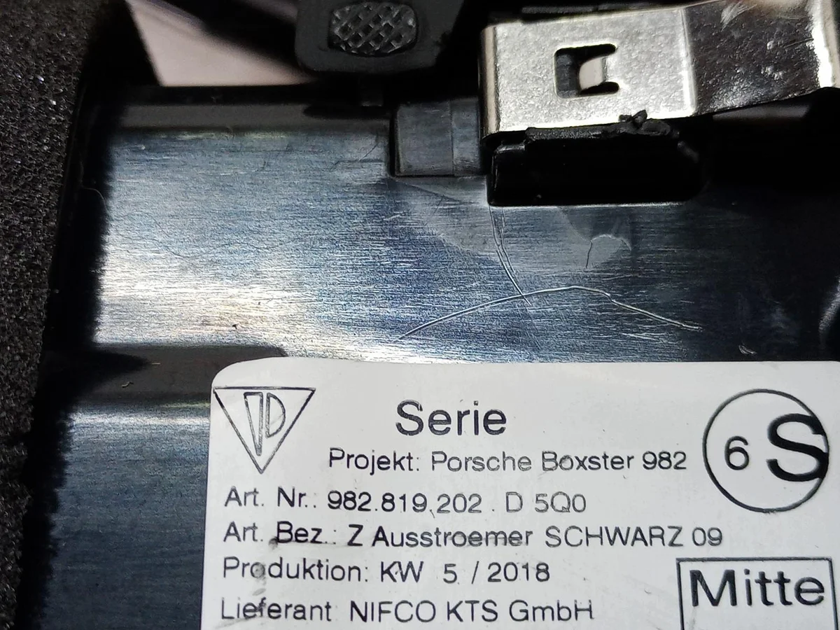 Porsche Boxster 982 Mittel-Lüftungsgitter Rechts image 5