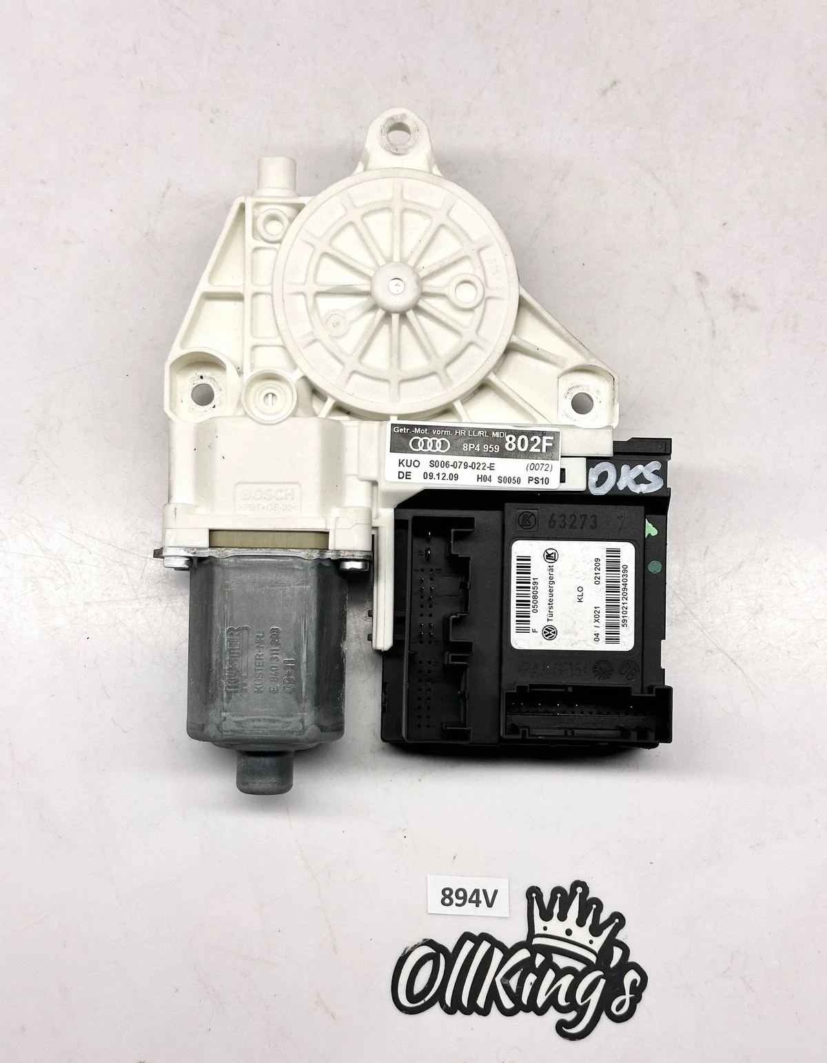 Audi A3 S3 8P Rear Right Door Window Motor