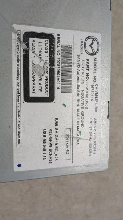 Mapas CD/DVD Mazda CX-5 707879504A0114 Usado image 7