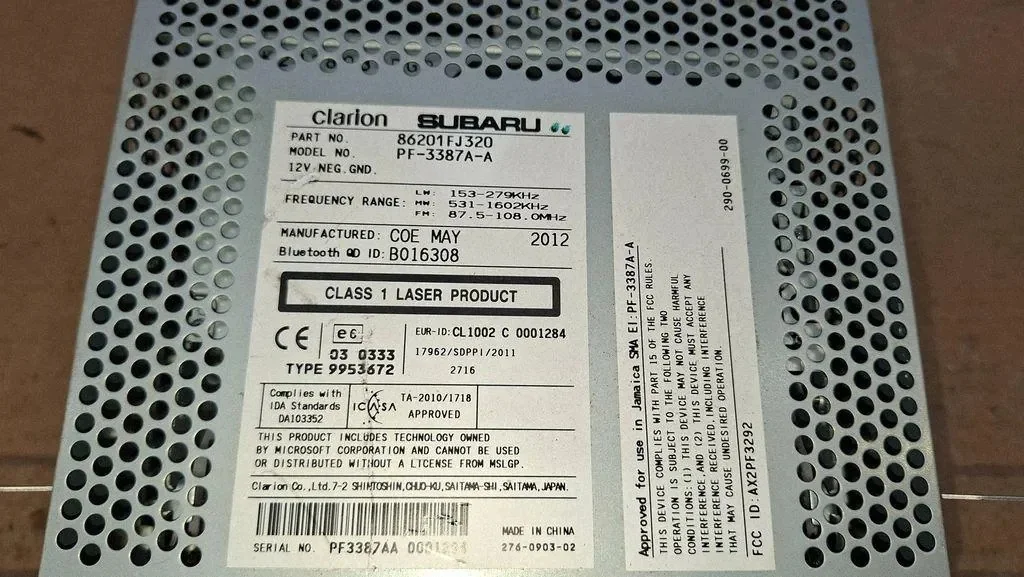 Mappe navigazione CD/DVD Subaru XV 86201FJ320 image 7