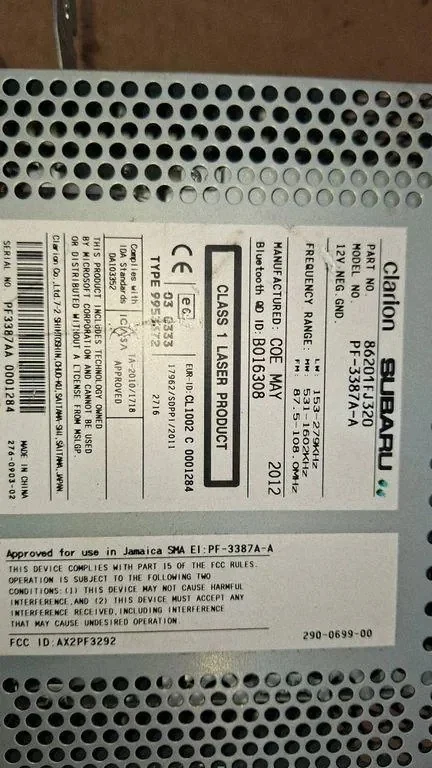 Mappe navigazione CD/DVD Subaru XV 86201FJ320 image 8