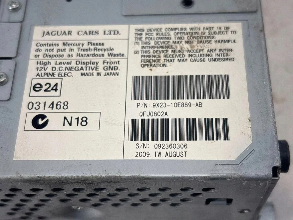 Scherm Jaguar XF (X250) 9X2310E889AB image 4