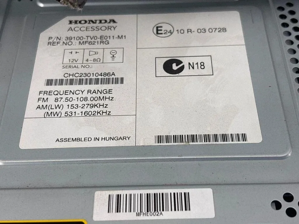 Navigationskarten HONDA CIVIC IX (FK) CD/DVD image 4