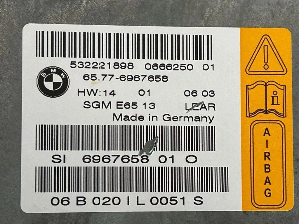 Módulo Airbag BMW Serie 7 E65 E66 E67 image 4