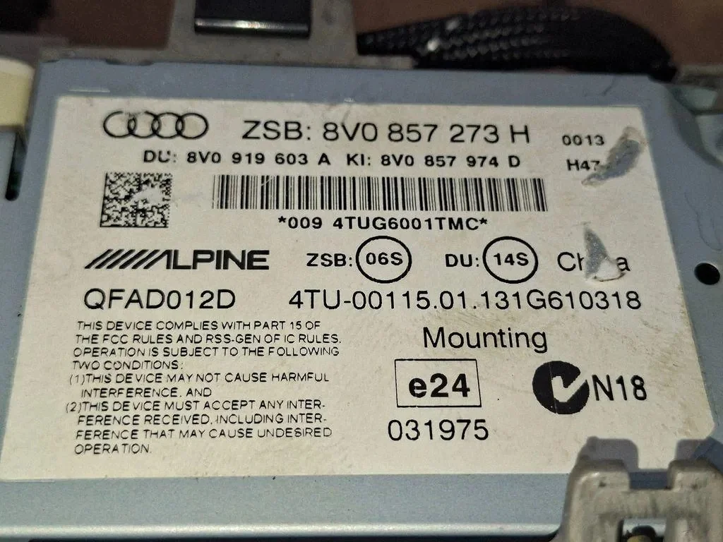 Écran de navigation Audi A3 8V1, 8VK QFAD012D image 5